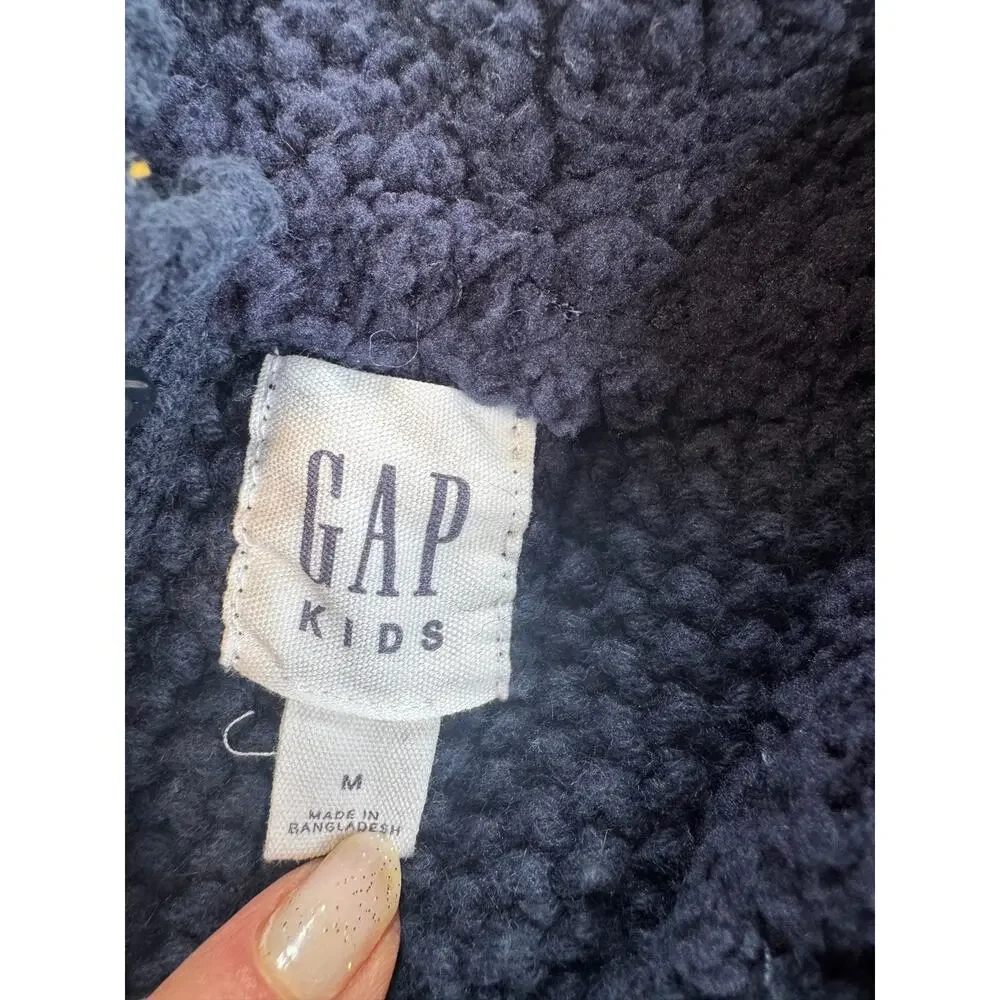 Gap Kids Boys Cable-Knit Mockneck Sweater Blue Size M (8)